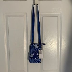 Vera Bradley Mini Cellphone Crossbody Bag NWT Blue Star Medallion